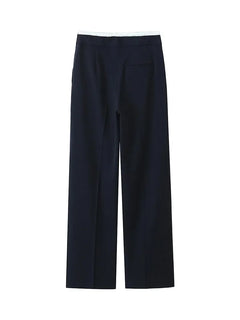 Willshela Women Fashion Solid Lace Up Side Zipper Straight Pants Vintage High Elastic Waist Female Chic Lady Trousers