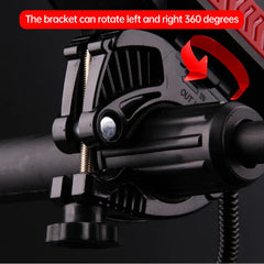 4-in-1 Bike Bicycle Light Mobile Phone Holder Headlight Horn Convenient Portable Bicycle Usb Charging Light Bicycle Accessories