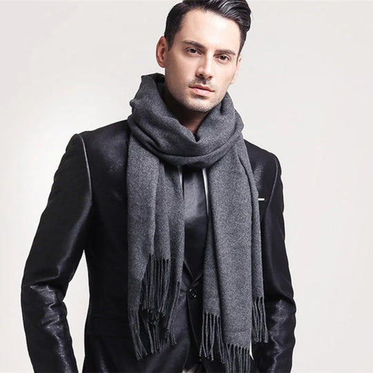 G Style Unisex Winter Wool Scarf Soft Long Tassel Warm Shawl