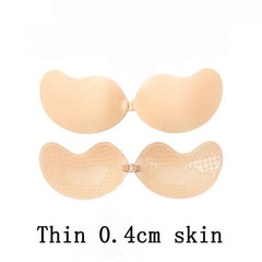 Women Invisible Push Up Bra Backless Strapless Bra Seamless Front Closure Bralette Underwear Women Self-Adhesive Silicone Sticky