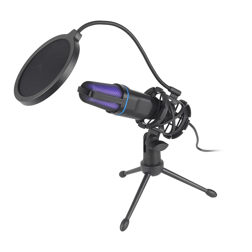 G Creator RGB USB Condenser Microphone Plug &amp; Play Gaming, Streaming &amp; Podcast Recording Mic