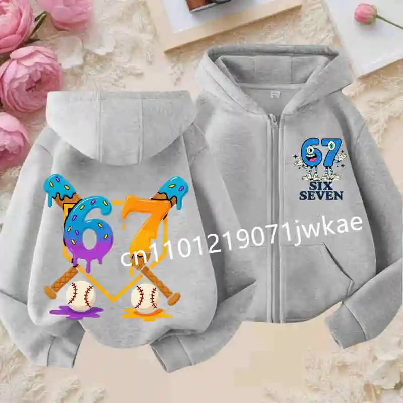 G Kids Graphic Zip-Up Hoodie Soft Hooded Sweatshirt for Boys &amp; Girls