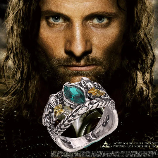 G Style Fantasy Green Crystal Ring Vintage Unisex Statement Fashion Jewelry
