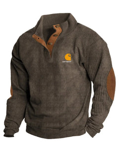 Europe and The United States New Men's Outdoor Jacket Autumn and Winter Corduroy Casual Stand Collar Long Sleeve Hoodie S-5XL