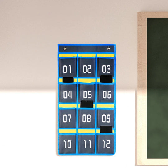 G Workspace Numbered Pocket Chart Over-the-Door Organizer Classroom &amp; Homeschool Storage Solution