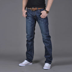 Men's Workwear Denim Trousers 2024 New Casual Autumn Spring Hip Hop Long Jeans Trousers Stretch Loose Male Straight Denim Pants