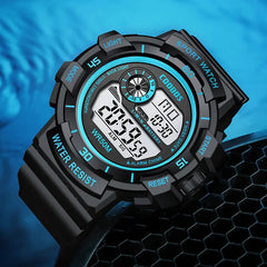 COOBOS Digital Watch Men Waterproof Electronic Fashion LED Watches Luminous Alarm Sports Man Militray Clock Gift Reloj Hombre
