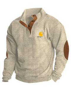 Europe and The United States New Men's Outdoor Jacket Autumn and Winter Corduroy Casual Stand Collar Long Sleeve Hoodie S-5XL