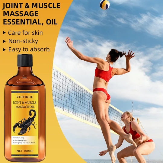 G Active Joint &amp; Muscle Massage Oil 100ml Fast-Absorbing Body Massage Oil for Daily &amp; Sports Use