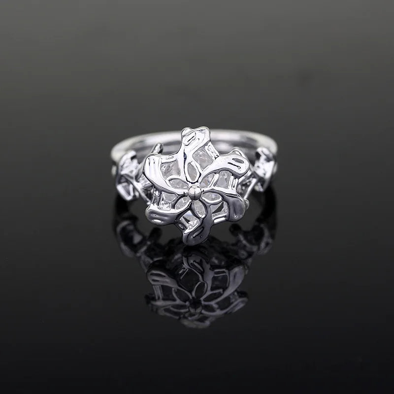 G Style Fantasy Green Crystal Ring Vintage Unisex Statement Fashion Jewelry