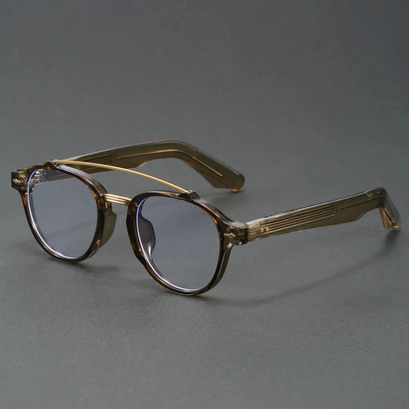 G Style Retro Blue Light Blocking Glasses Double Bridge Unisex Frames