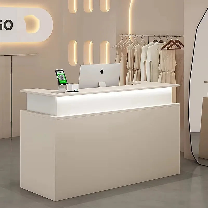 G Workspace Luxury Reception Desk Modern Front Counter for Salon, Spa, Office &amp; Commercial Reception Areas