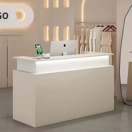 G Workspace Luxury Reception Desk Modern Front Counter for Salon, Spa, Office &amp; Commercial Reception Areas