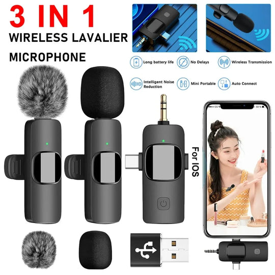 G Creator Wireless Lavalier Microphone for iPhone &amp; Android Clip-On Noise Reduction Mic for Streaming, Vlogging &amp; Recording