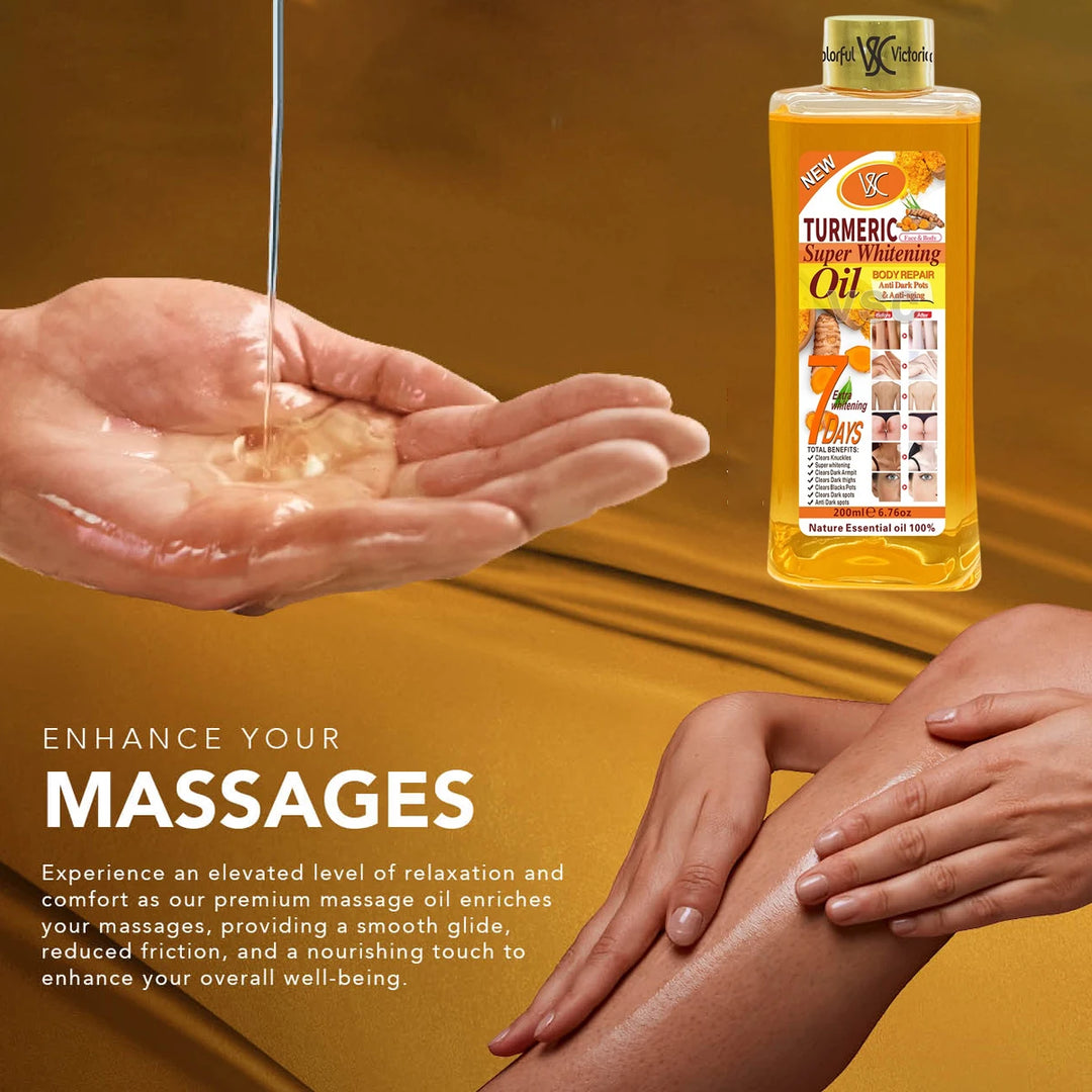 G Active Turmeric Body Massage Oil 200ml Moisturizing Aromatherapy Oil for Face &amp; Body