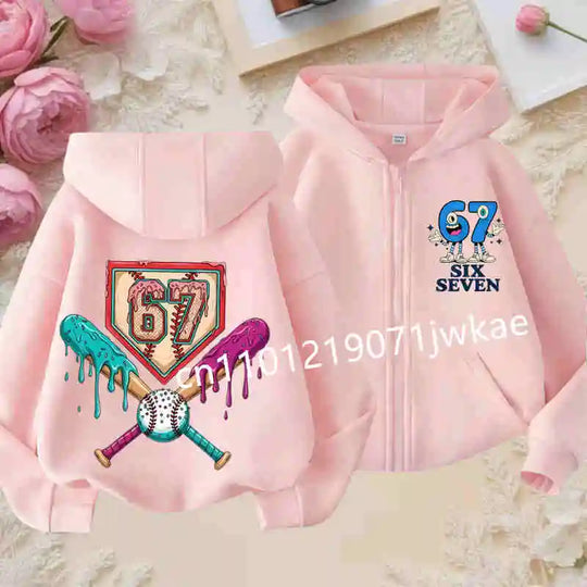 G Kids Graphic Zip-Up Hoodie Soft Hooded Sweatshirt for Boys &amp; Girls
