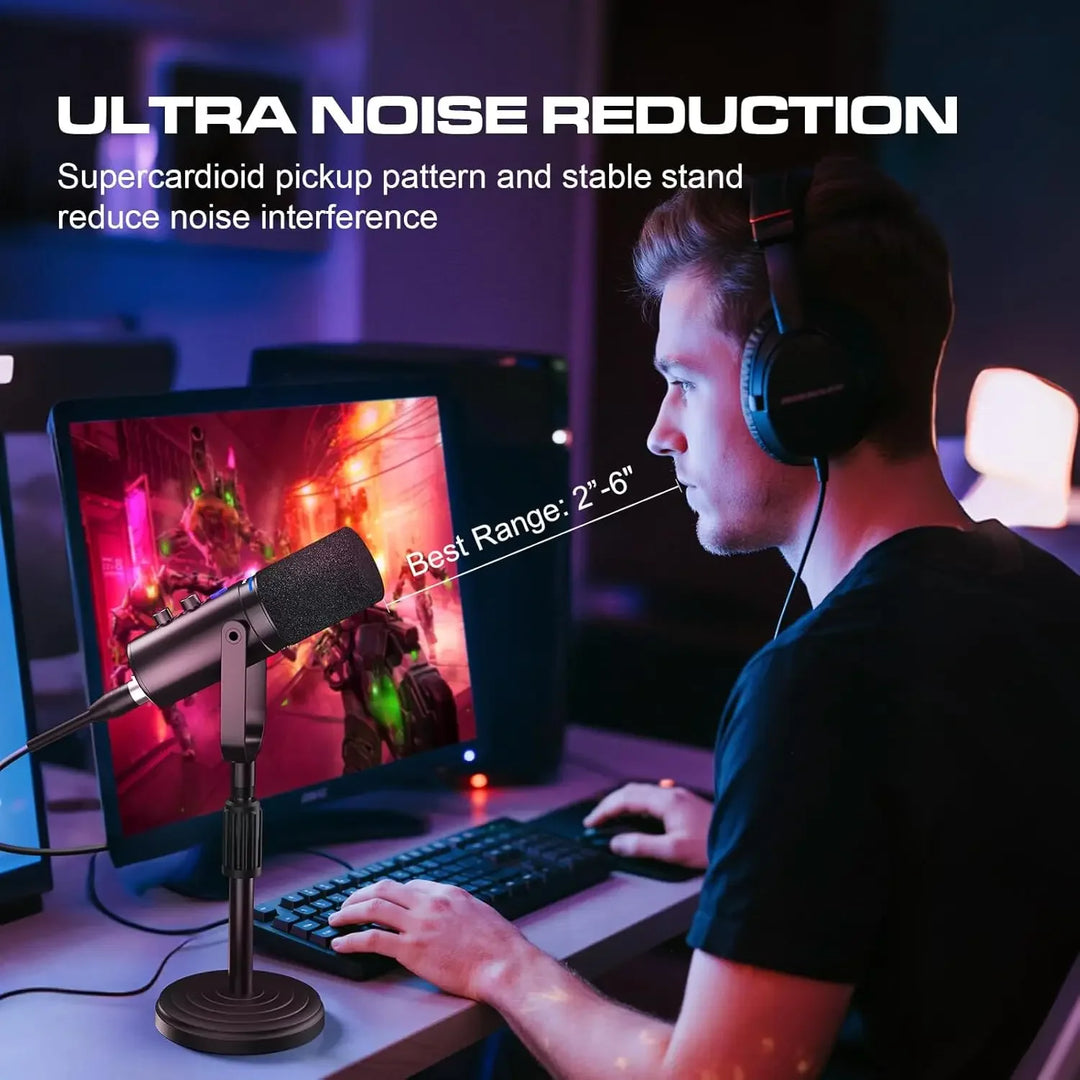 G-Mix Dynamic Podcast Microphone with USB &amp; XLR Professional Mic for Recording, Streaming &amp; Gaming