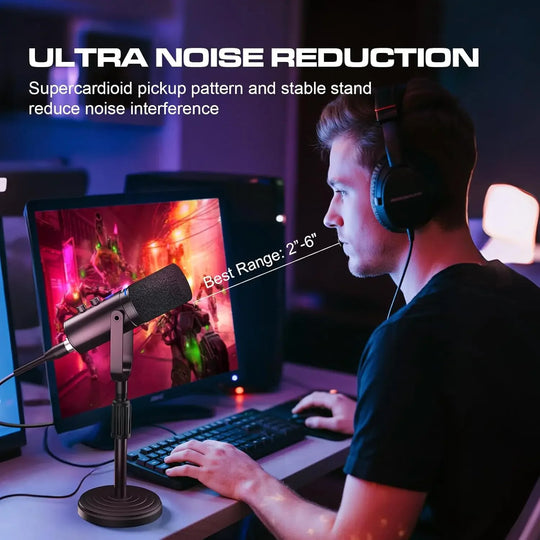 G-Mix Dynamic Podcast Microphone with USB &amp; XLR Professional Mic for Recording, Streaming &amp; Gaming