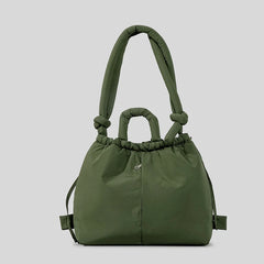 Casual nylon padded tote bag designer soft puffer women shoulder crossbody bags Simple Vintage large capacity handbags 2023