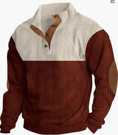 Europe and The United States New Men's Outdoor Jacket Autumn and Winter Corduroy Casual Stand Collar Long Sleeve Hoodie S-5XL