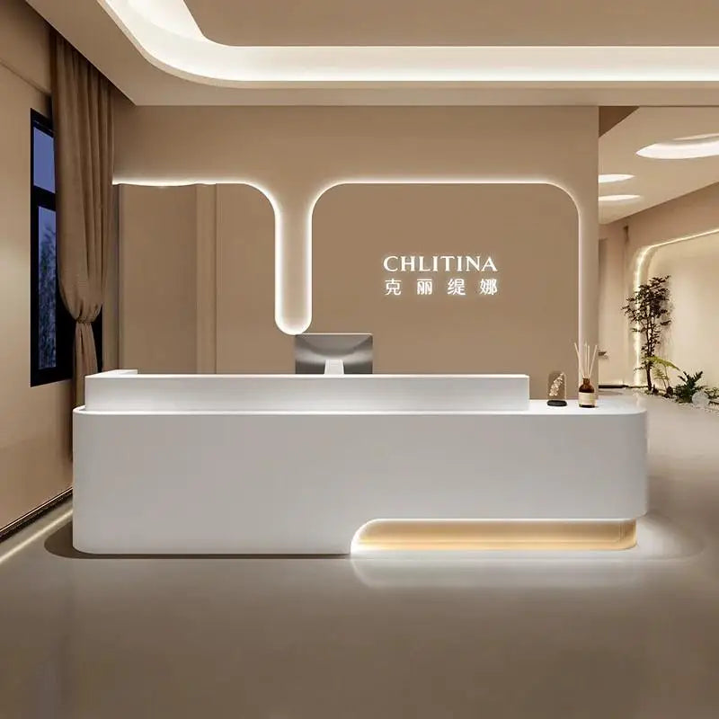 G Workspace Custom Reception Desk Modern Front Desk for Office, Retail & Commercial Spaces