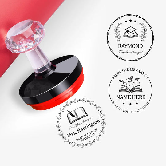 Personalized Teacher Stamp Custom Ex Libris Library Seal