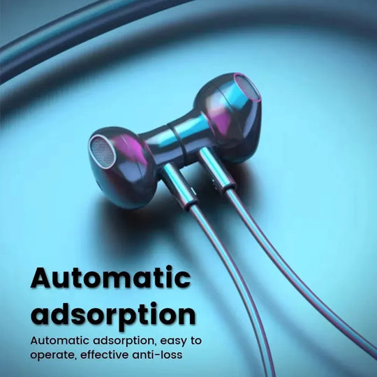 G Audio Bluetooth 5.3 Wireless Neckband Earphones Magnetic Earbuds with LED Display &amp; HD Stereo Sound