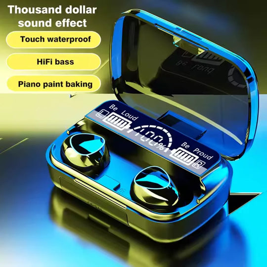 G Audio M10 Wireless Bluetooth Earbuds Stereo Earphones with Charging Case &amp; Portable Power Bank