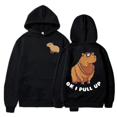 Capybara Fashion Hoodie Women Men Harajuku Pullovers Capibara Gothic Sweatshirt Mange Cute Y2k Hoody Cartoon korean style hooded