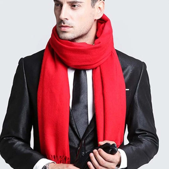 G Style Unisex Winter Wool Scarf Soft Long Tassel Warm Shawl