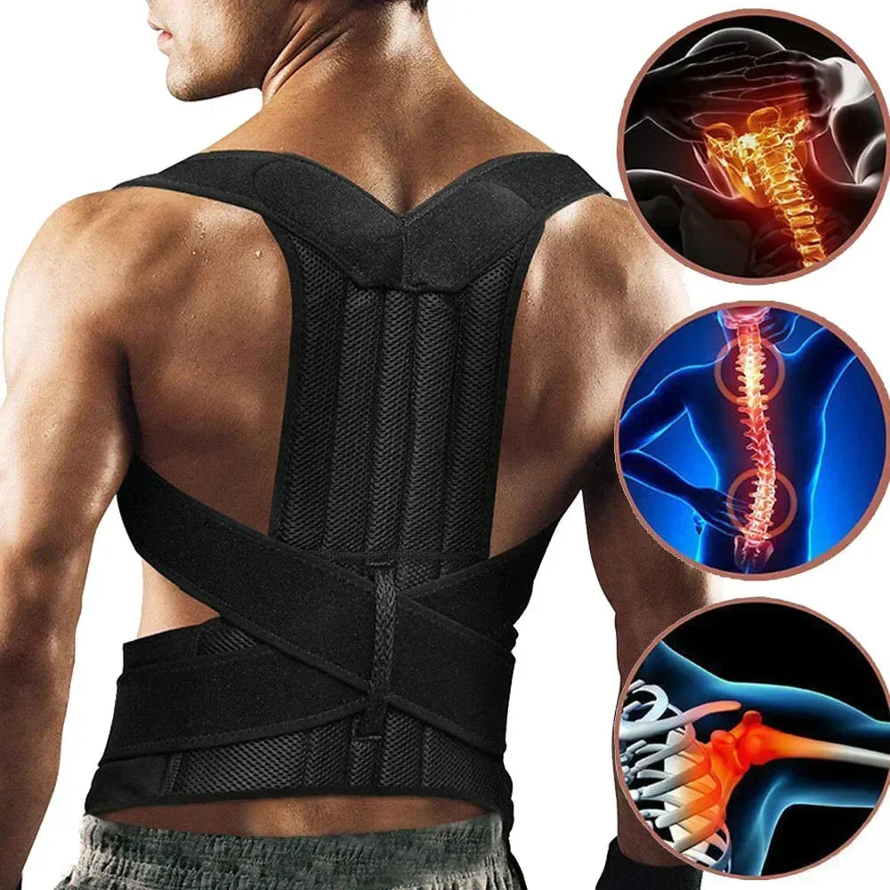 G Active Posture Corrector for Men &amp; Women Adjustable Back, Shoulder, Clavicle &amp; Spine Support Brace