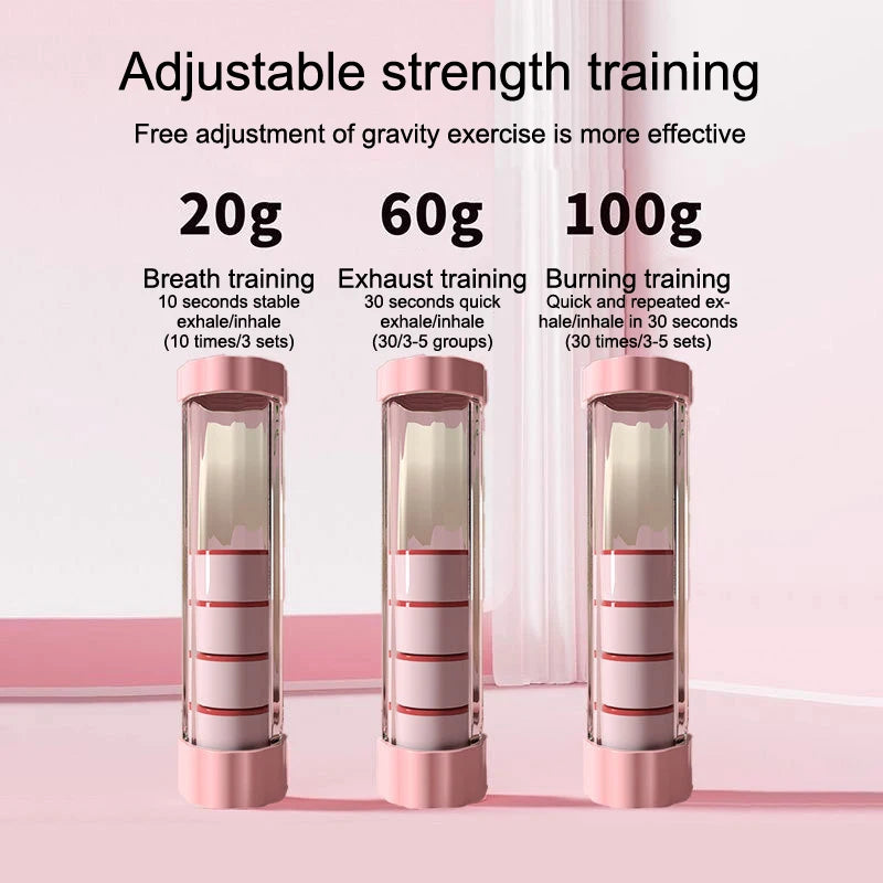 G Active Breathing Exercise Trainer Set Adjustable Respiratory Training Tool for Daily Breathing Workouts