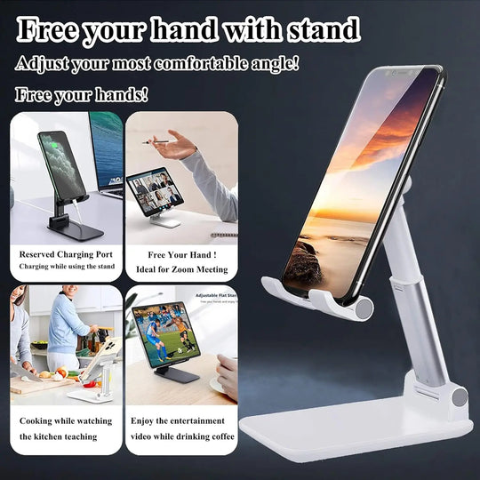 G Workspace Adjustable Cell Phone Stand Height &amp; Angle Adjustable Desk Holder for Smartphones