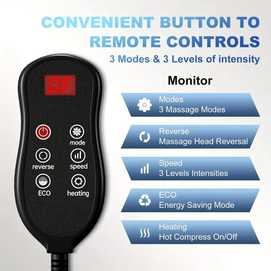 G Active Extra-Large Electric Foot &amp; Calf Massager with Heat Shiatsu Kneading Leg Massage Machine