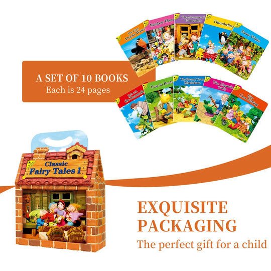 A Set Of 10 Classic Fairy Tale Books For Kids Colorful Tales