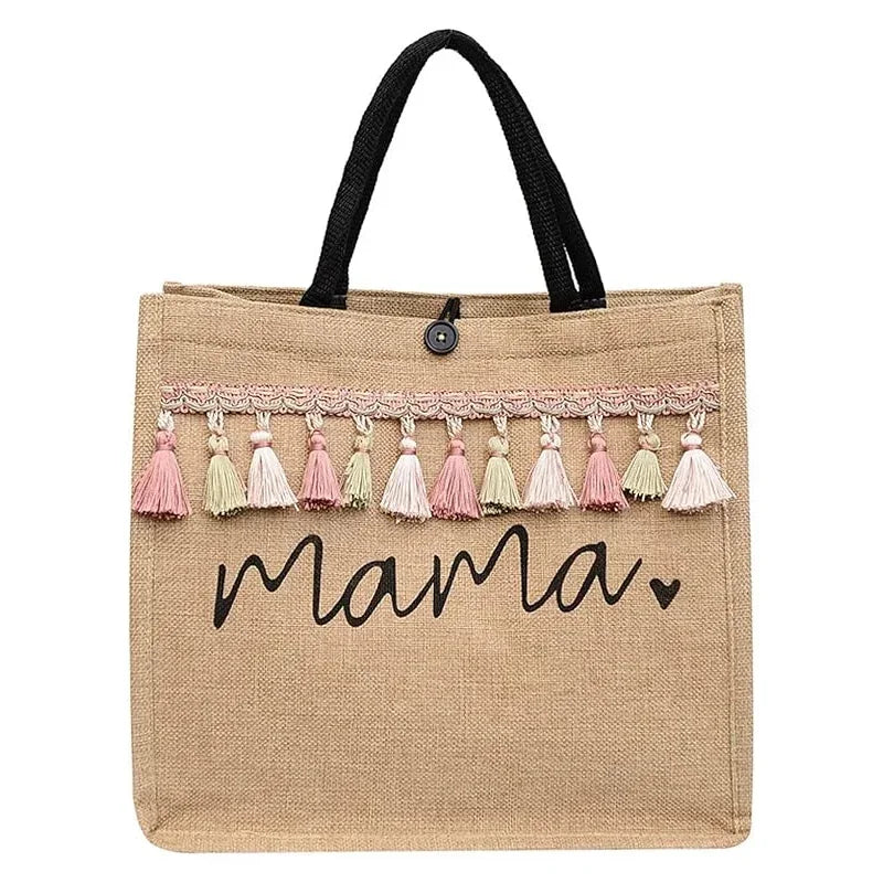 G Travel Mama Canvas Tote Bag Large Capacity Shoulder Bag for Shopping &amp; Baby Essentials