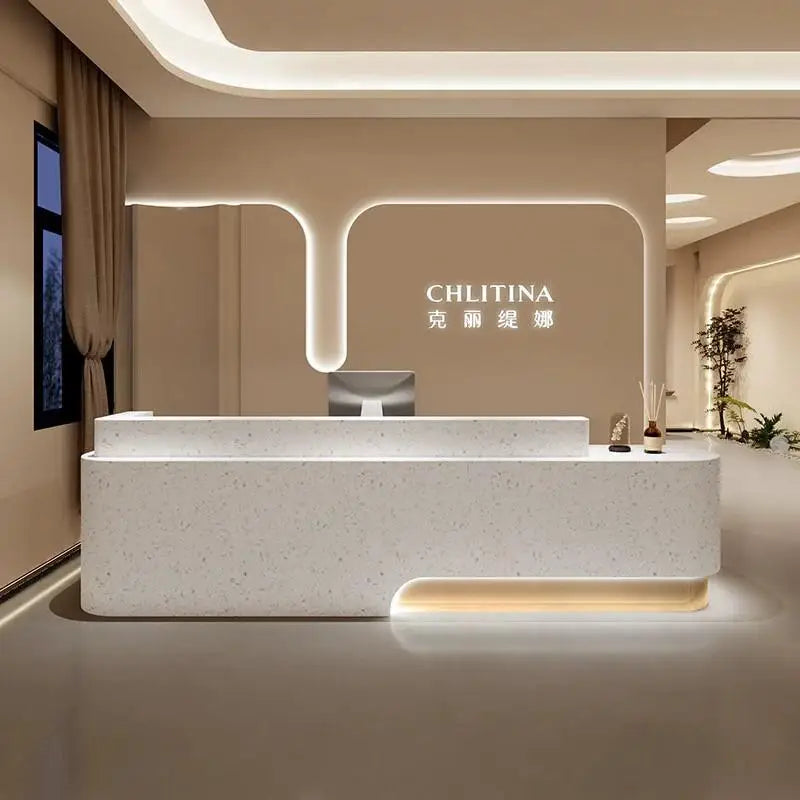 G Workspace Custom Reception Desk Modern Front Desk for Office, Retail &amp; Commercial Spaces
