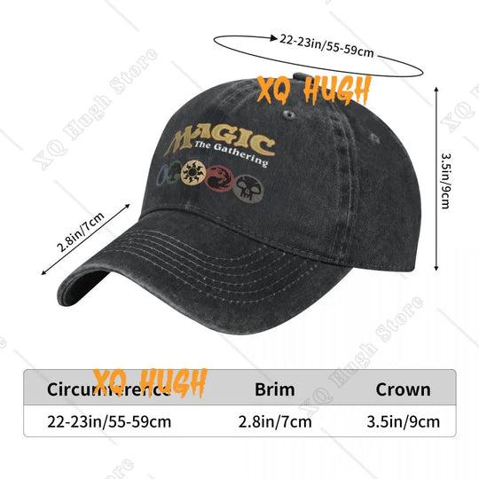 G Style Fantasy Gaming Distressed Denim Baseball Cap Adjustable Unisex Vintage Washed Hat