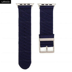 URVOI Strap for Apple Watch Ultra sporty En Mer band Bleu Nuit ocean waves pattern Polyamide custom buckle wristband for iWatch