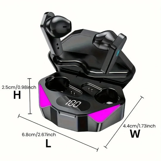 G Audio X15 TWS Wireless Bluetooth Earbuds LED Display Charging Case with Noise Reduction &amp; Microphone