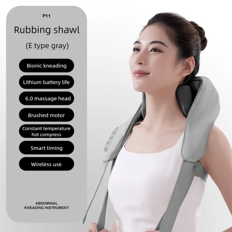 G Active Shiatsu Neck &amp; Shoulder Massager with Heat Electric Deep Kneading Back Massager