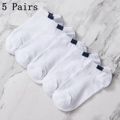 5 Pairs Low Tube Men Sport Socks Set Breathable Fashion And Well-matched Casual Socks For Men Spring And Summer Wear