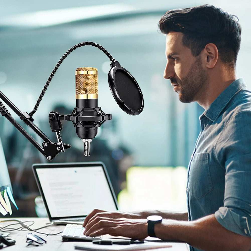 G-Mix BM800 Podcast Recording Kit V8 Sound Card, Condenser Microphone &amp; Metal Shock Mount
