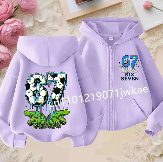 G Kids Graphic Zip-Up Hoodie Trendy Hooded Sweatshirt for Boys &amp; Girls