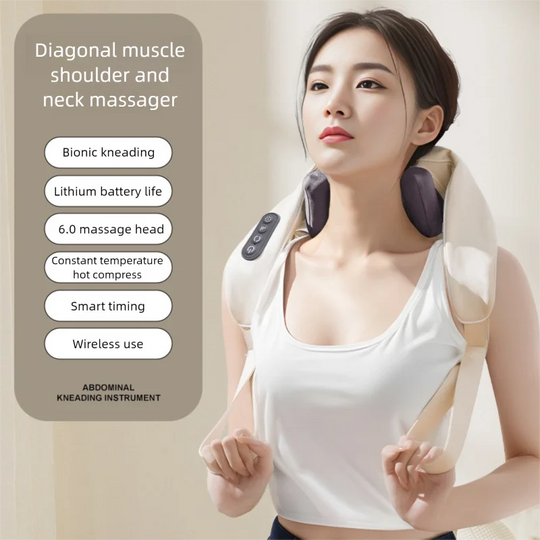 G Active Shiatsu Neck &amp; Shoulder Massager with Heat Electric Deep Kneading Back Massager