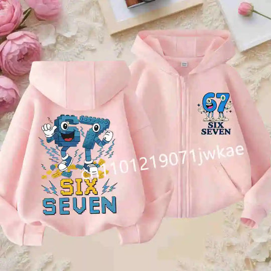 G Kids Graphic Zip-Up Hoodie Soft Hooded Sweatshirt for Boys &amp; Girls