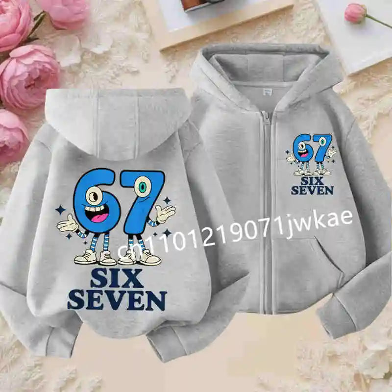G Kids Graphic Zip-Up Hoodie Trendy Hooded Sweatshirt for Boys &amp; Girls