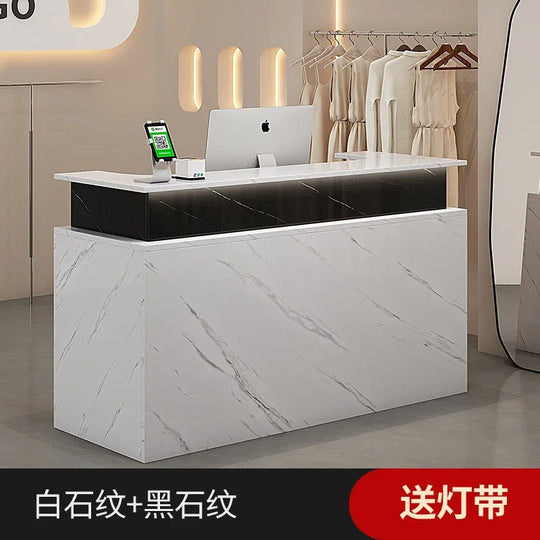 G Workspace Luxury Reception Desk Modern Front Counter for Salon, Spa, Office &amp; Commercial Reception Areas