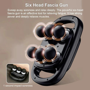 G Active 6-Head Deep Tissue Massage Gun Percussion Massager for Neck & Full Body