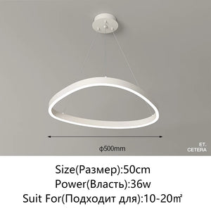 G Living Modern LED Ring Chandelier Contemporary Ceiling Light for Living Room, Dining Room & Bedroom